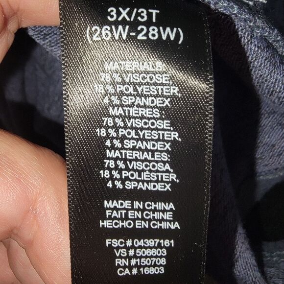 Studio 1886 heathered criss cross back a-line tunic dress 3x - Picture 6 of 6